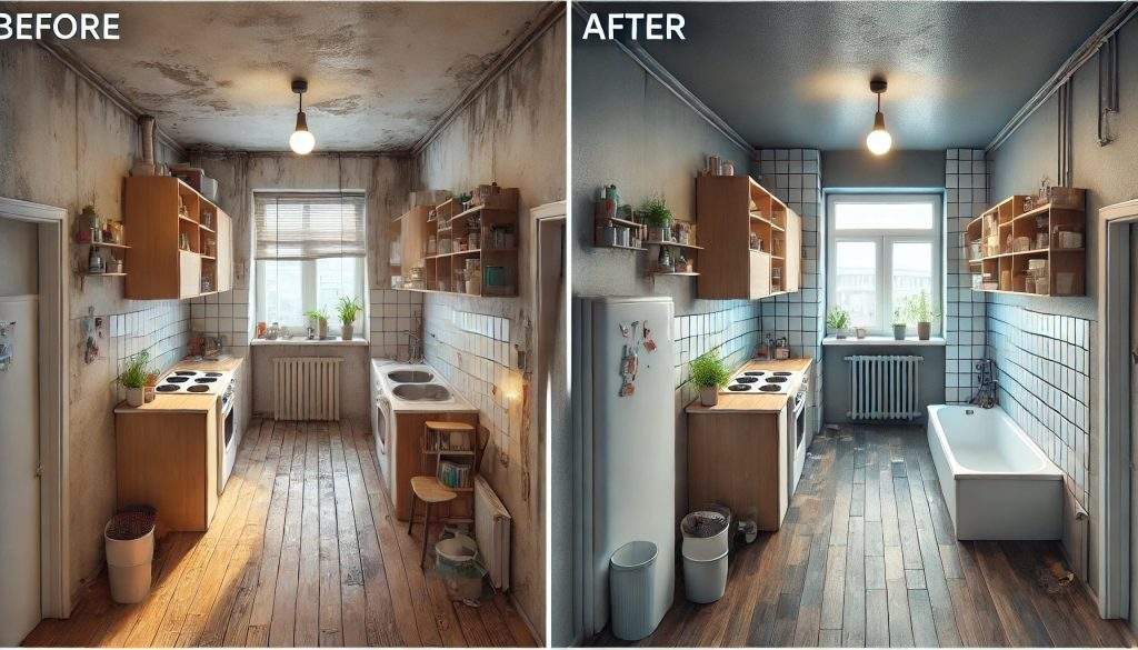 before after apartment renovation